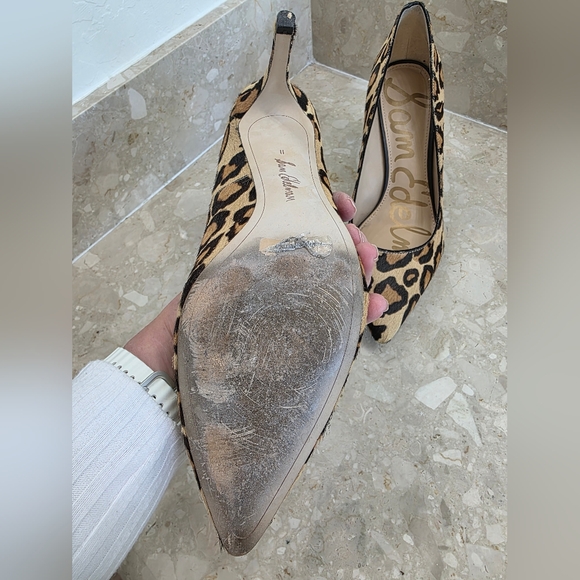 Sam Edelman Women's Size 11 Calf Hair Leopard Print Pump. - Picture 3 of 8